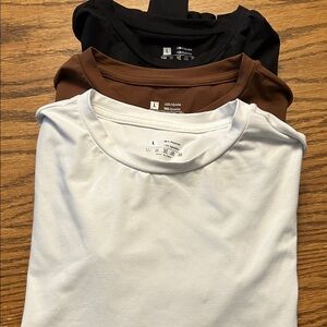 Women’s Black, Brown, and White Shirt Set
